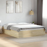 Bed Frame without Mattress Sonoma Oak 160x200 cm 3281002