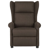 Recliner Chair Dark Brown Fabric 340954