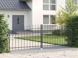 Double Gate with Lock Woerden Grey 299.5 x 149.5 cm Steel 42008845