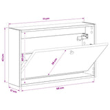 Wall-Mounted Shoe Cabinet BREDA 71 x 17 x 43 cm Engineered Wood 897506