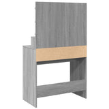 Dressing Table with LED Grey Sonoma 80x41x134.5 cm 848190