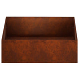 Garden Planter Rusty 100 x 100 x 30 cm Weathering Steel 8005090