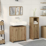 ZNTS 3 Piece Bathroom Furniture Set Artisan Oak Engineered Wood 3328560