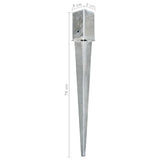 Ground Spikes 6 pcs Silver 8x8x76 cm Galvanised Steel 145408