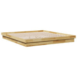 Bed Frame without Mattress 200x200 cm Solid Wood Oak 3315729