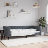 Day Bed without Mattress Dark Grey 90x190 cm Single Velvet 354025