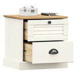 ZNTS Bedside Cabinet VIGO White 42x35x42 cm Solid Wood Pine 353158