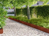 Lawn Edging 20 pcs 103 x 25 cm Steel Rusty 8008405