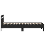 Bed Frame Black Oak 193 x 95 x 88 cm Engineered Wood 874123