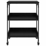 Kitchen Trolley Black Oak 60 x 41 x 80.5 cm Engineered Wood 883031