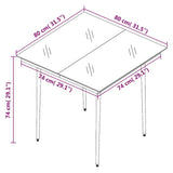 Garden Dining Set Black 3099215