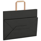 Paper Bags 250 pcs with Handles Black 32x17x25 cm 4101873