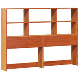 Bookcase Bed without Mattress Wax Brown 140x190cm Solid Wood Pine 3323001