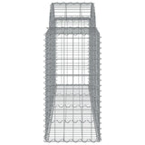 Arched Gabion Baskets 4 pcs 200x50x80/100 cm Galvanised Iron 3146301
