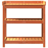 Potting Table with Shelves Brown 82.5x45x86.5 cm Solid Wood Pine 844638