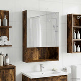 Bathroom Mirror Cabinet with Shelf Smoked Oak 50 x 14.5 x 70 cm 889203