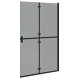 Walk-In Shower Wall Folding Black 120 x 6.5 x 190 cm 42017968