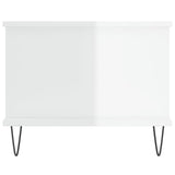 Coffee Table High Gloss White 90x50x40 cm Engineered Wood 829486