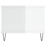 Coffee Table High Gloss White 90x50x40 cm Engineered Wood 829486