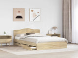 Bed Frame with Drawer Sonoma Oak 120 x 190 cm Engineer Wood 3413028