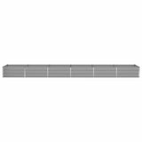 Planter Light Grey 580 x 100 x 45 cm Galvanised Steel 42018175