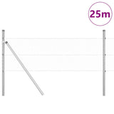 Fence Post Silver 25 x 0.5 m Steel 3352943