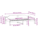 Bed Frame without Mattress 90x190 cm Single Solid Wood Pine 850917
