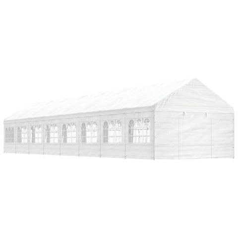 Gazebo with Roof White 17.84x4.08x3.22 m Polyethylene 3155492
