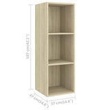 3 Piece TV Cabinet Set Sonoma Oak Engineered Wood 3079757
