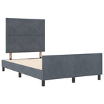 ZNTS Bed Frame Dark Grey 120x200 cm Velvet 3345000