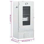 BBQ Oven Smoker with Table Galvanised Steel 3187616