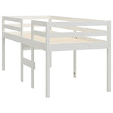 High Sleeper Bed without Mattress White 75x190 cm Small Single Solid Wood Pine 821620