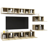 TV Cabinets 8 pcs Sonoma Oak Engineered Wood 3079042