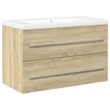 2 Piece Bathroom Furniture Set Sonoma Oak Engineered Wood 3325047