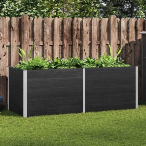 Garden Raised Bed 250x100x91 cm WPC Grey 49060