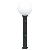 Bollard Lights with Sensor&Outlet 3 pcs 80 cm Black IP44 4006124