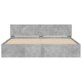 Bed Frame Concrete grey Engineered wood Double Durable 3207472