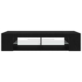 TV Cabinet Black Oak 135 x 39 x 30 cm Engineered Wood 862561