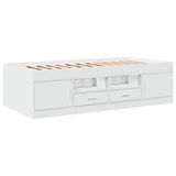 Daybed with Drawers without Mattress White 90x200 cm 3280244