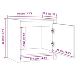 ZNTS Bedside Cabinets 2 pcs White 40x30.5x40 cm Solid Pinewood 808116