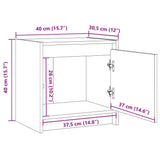 Bedside Cabinets 2 pcs Grey 40x30.5x40 cm Solid Pinewood 808118