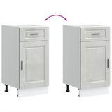 Kitchen Base Cabinet "Porto" Concrete Grey Engineered Wood 853951