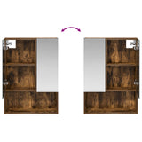 Bathroom Mirror Cabinet Smoked Oak 50 x 14.5 x 70 cm 889203