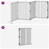 Dog Gate 10 pcs Black 60 x 80 cm Galvanised Steel 892018