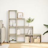 Room Divider Bookcase 4-Tier Sonoma Oak 131.5x29x131.5 cm Engineered Wood 857969