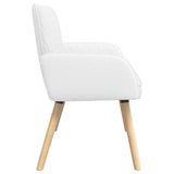 2 Seater Sofa with Solid Wood Legs 2-Seater White Linen Fabric 42051040