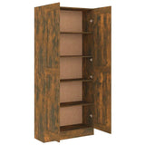 Book Cabinet Smoked Oak 82.5x30.5x185.5 cm Engineered Wood 815114