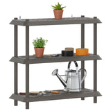 Shelving Unit 3-Tier 100 x 40 x 96 cm PP Light Grey 8011747