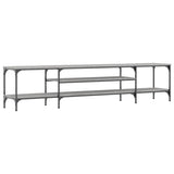 TV Cabinet Grey Sonoma 201x35x45 cm Engineered Wood&Iron 831816