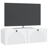 Wall-Mounted TV Cabinet White 98 x 31 x 30 cm Engineered Wood 898215